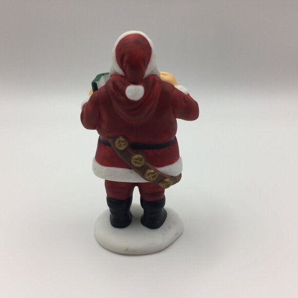 Set of 4 Christmas Village People Figures Santa Mrs. Claus Skaters Man Elf Tree - Picture 7 of 10